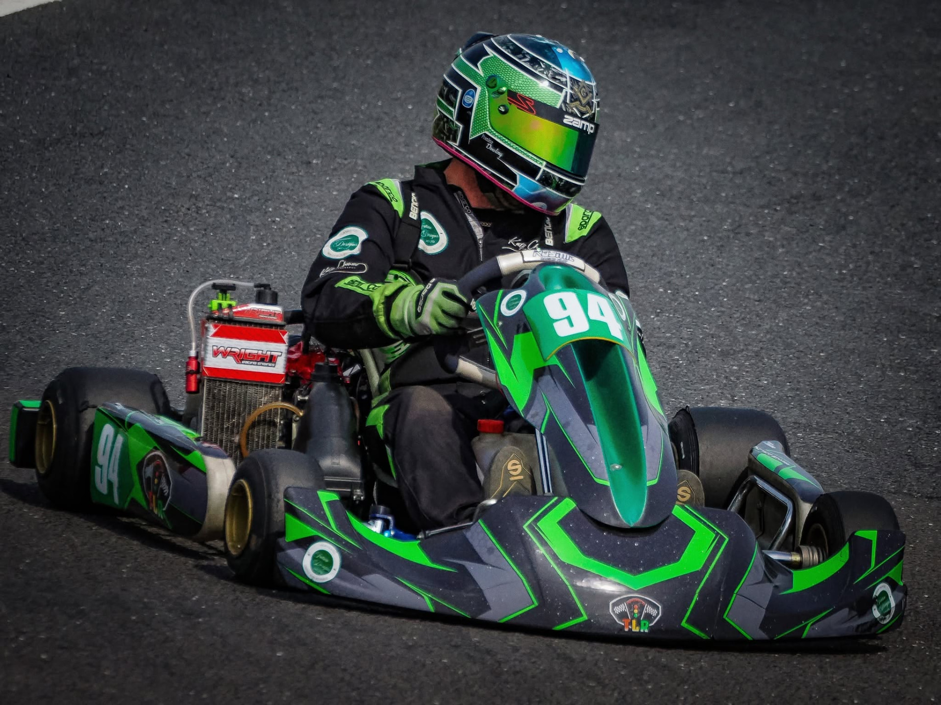 Trafficlight Racing driver racing kart number 94
